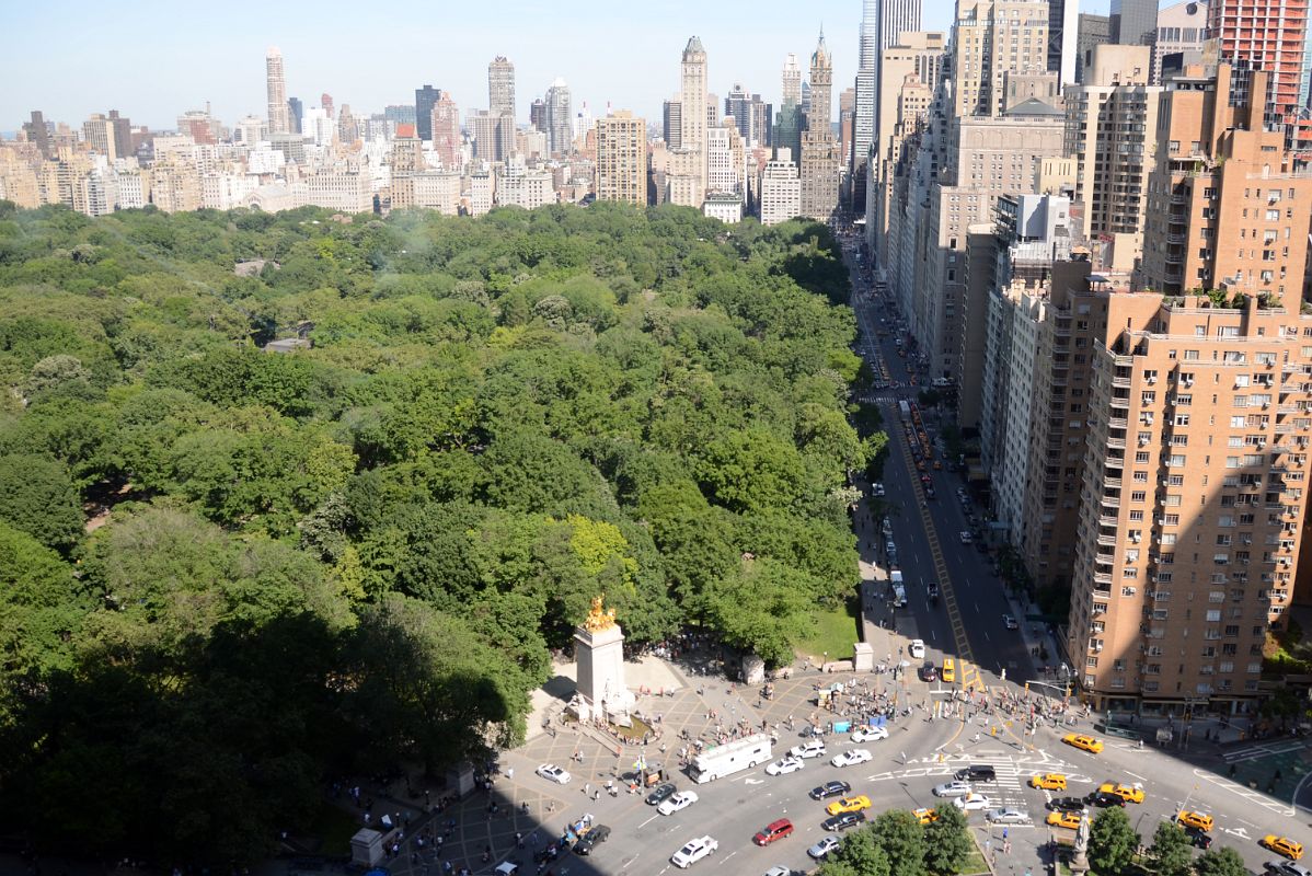 01C Central Park From Columbus Circle With Merchants Gate And Maine Monument